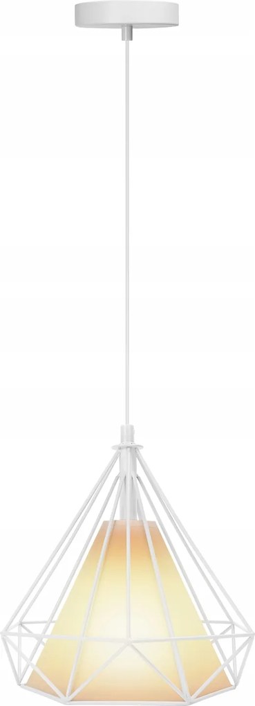 Mennyezeti lámpa függeszték Led csillár E27 lámpatest Loft Gyémánt fehér Aigostar