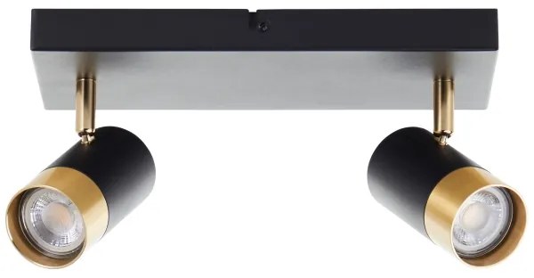 Brilliant - LED spotlámpa VIGOLO 2xGU10/5W/230V fekete/arany