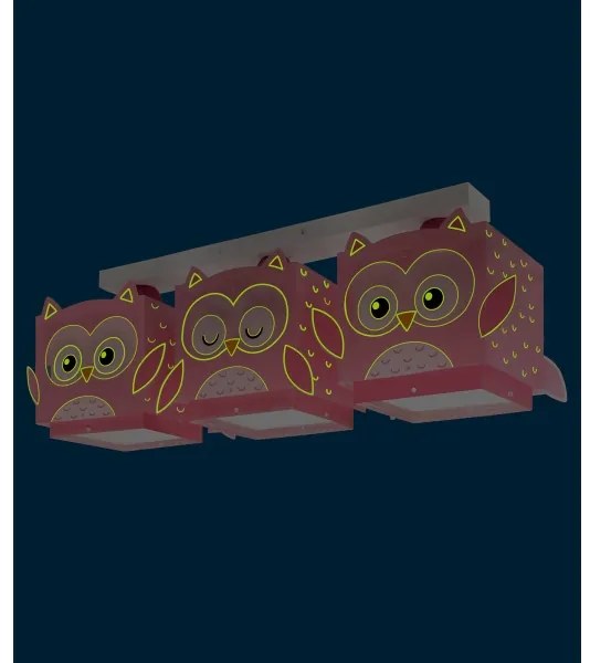 Dalber 64483 - Gyerek mennyezeti lámpa LITTLE FRIENDS 3xE27/15W/230V