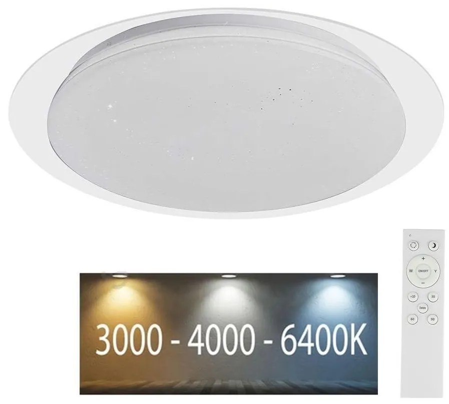 V-Tac LED Dimmelhető mennyezeti lámpa LED/40W/230V 3000K/4000K/6500K + távirányító VT0877