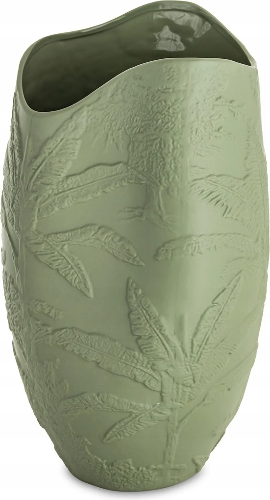 Elegáns Váza Porcelán Flakon Zöld 36 cm Stílus Természetes Dekoráció