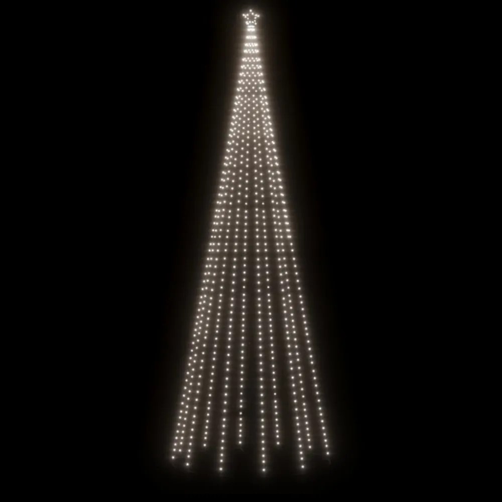 kúp alakú karácsonyfa 732 hideg fehér LED-del 160 x 500 cm