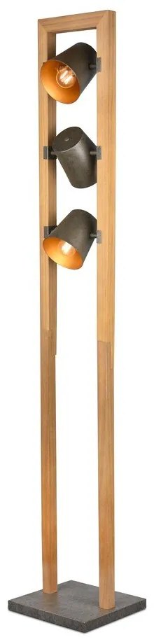 Natúr színű állólámpa fém búrával (magasság 150 cm) Bell – Trio
