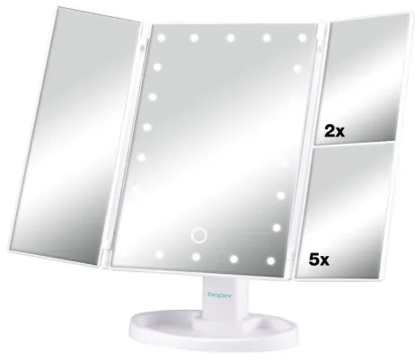 Beper - Sminktükör LED-világítással 4xAAA/5V
