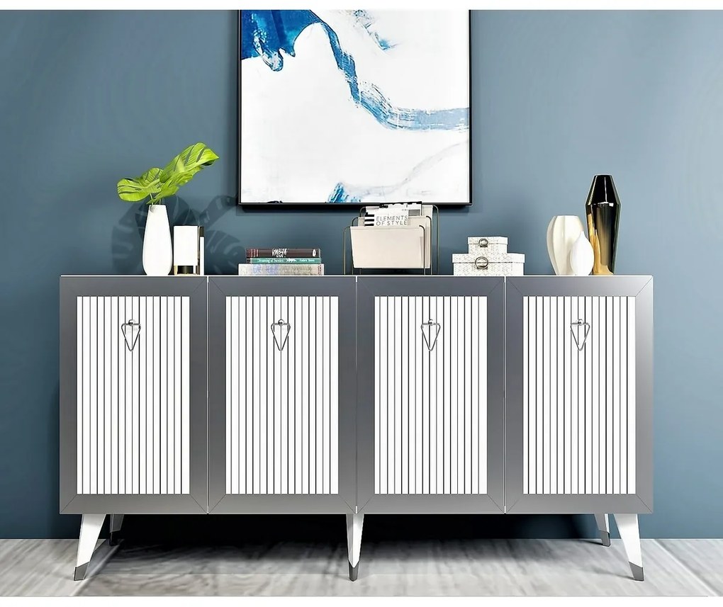 Bare White and Silver szekrény