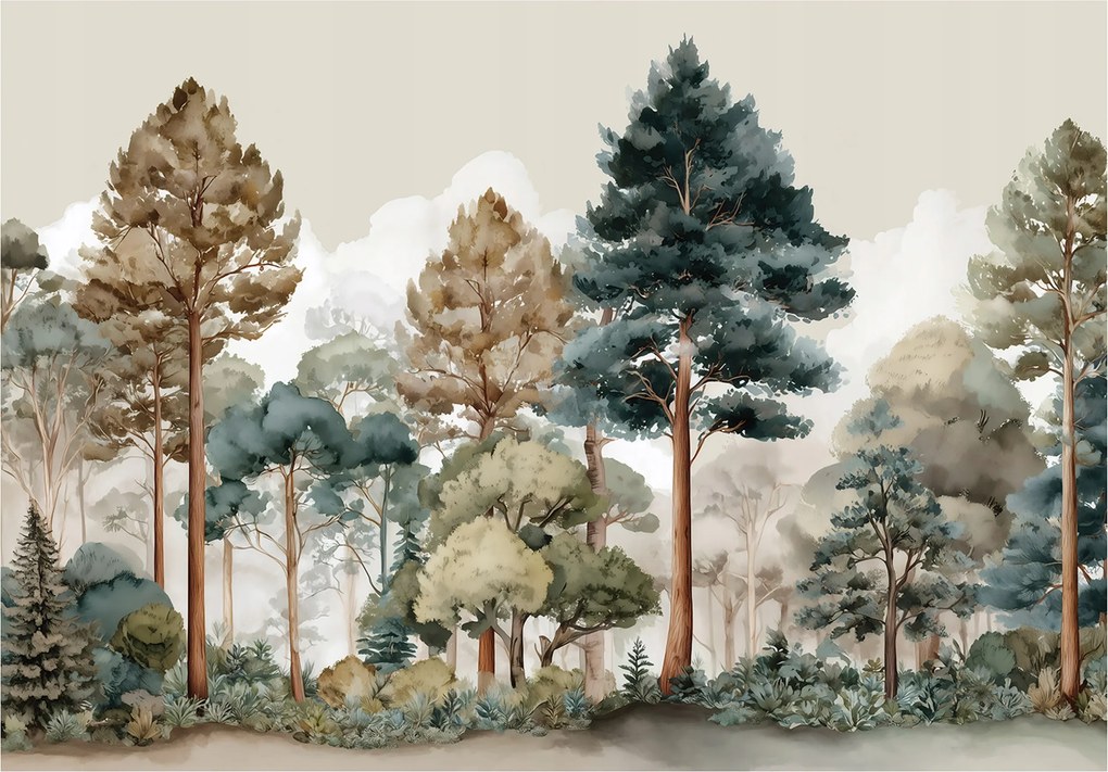 Fotótapéta Gyerekeknek Erdő Fák Lány Gyerek Tapéta 400x280