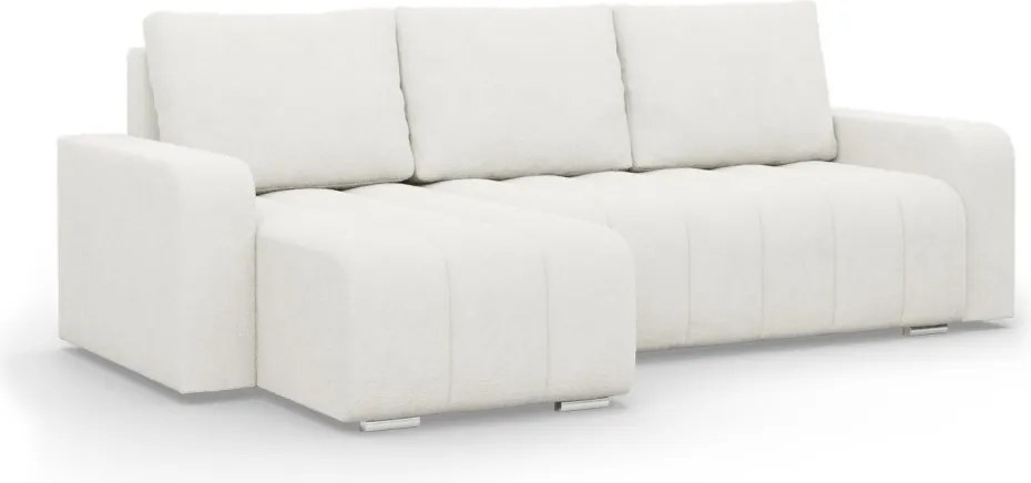 Modena sarokkanapé, bouclé, univerzális oldal, krém