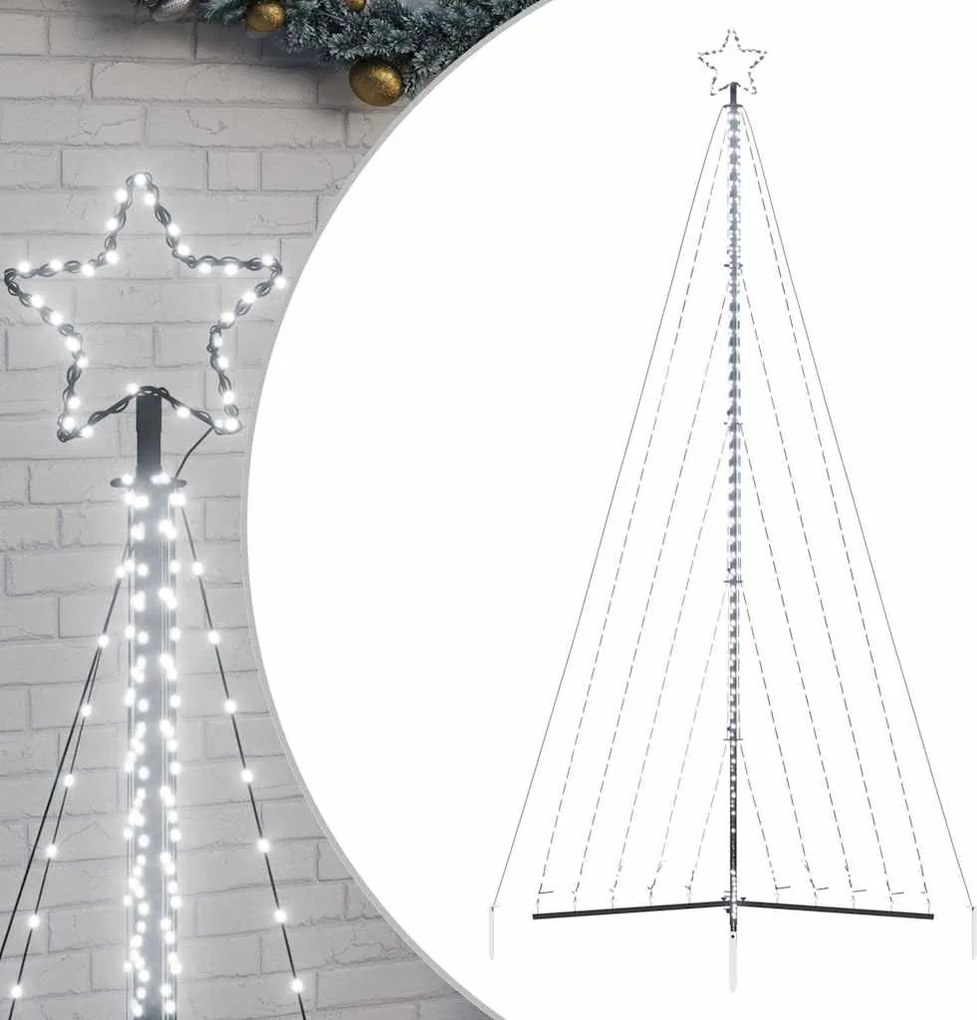vidaXL hideg fehér LED karácsonyfa 339 LED 182 cm