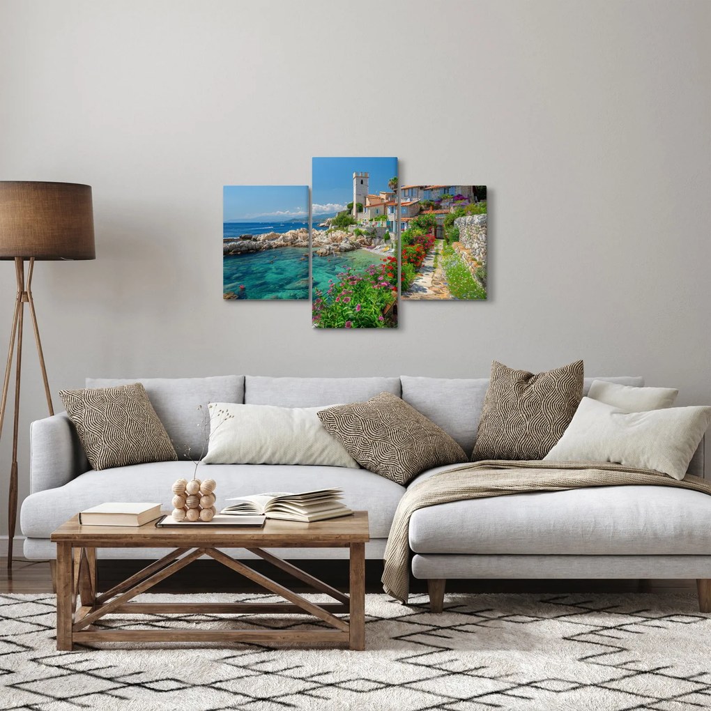 Kép - Festői tengerparti falu (90x60 cm)