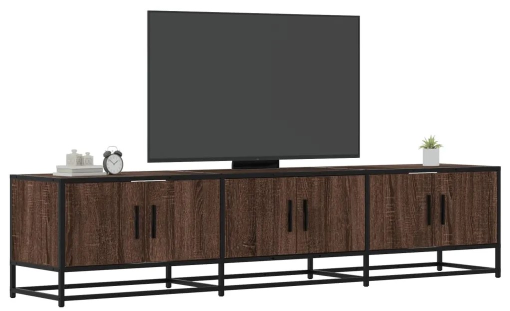 barna tölgy színű szerelt fa TV-szekrény 180 x 35 x 41 cm