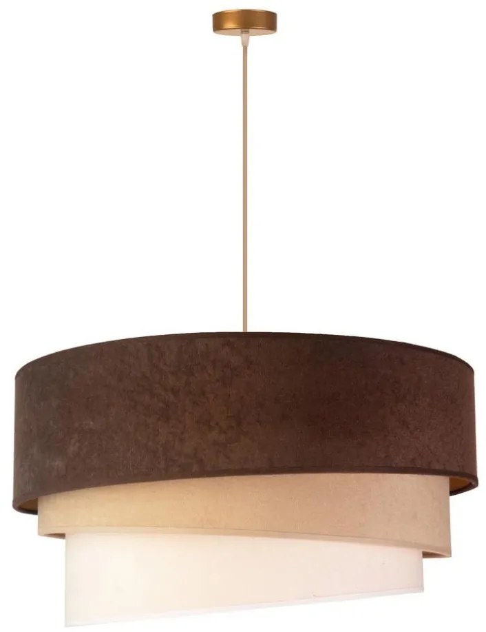Duolla - Csillár zsinóron DEVON 1xE27/40W/230V átm. 45 cm barna/bézs 80245