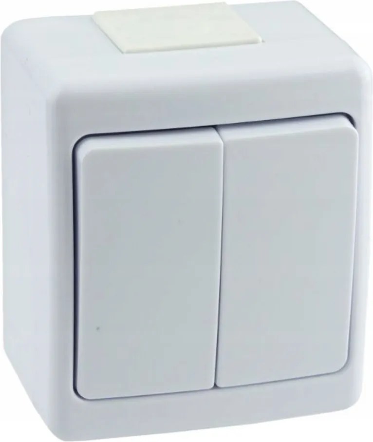 Dupla hermetikus kapcsoló N/t Beta fehér IP44 Pawbol