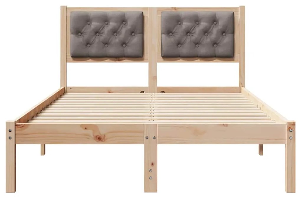 Ágykeret fejtámlával Tópszínű 135 x 190 cm szövet