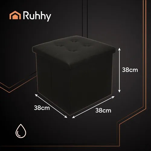 Összecsukható puff fekete színben Ruhhy 25779