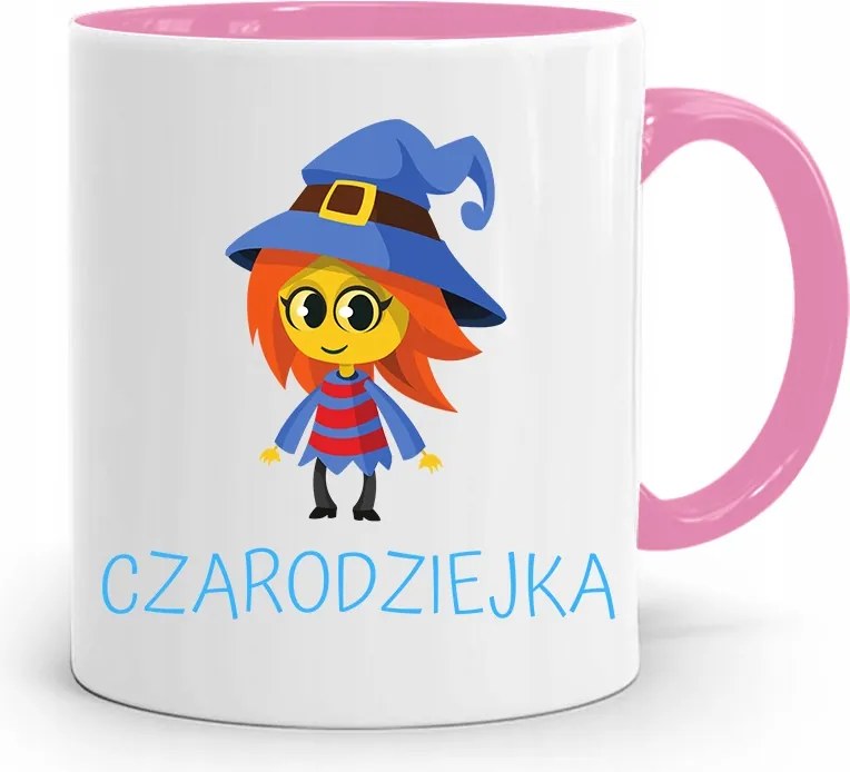 Rózsaszín Bögre Gyerekeknek Boszorkány Lánya +név fényképes nyomtatással
