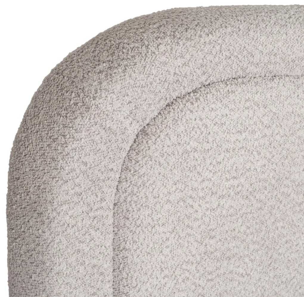 Kárpitozott Franciaágy Krém Bouclé Szövettel. 160x200 HAGA