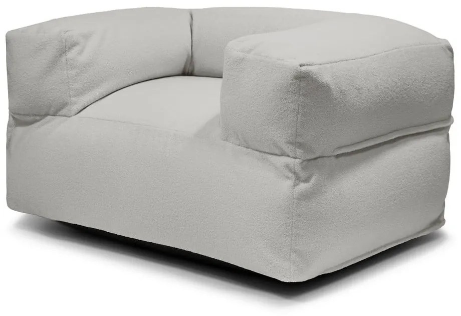 Világosszürke buklé babzsákfotel MooG – SLOWDOWN