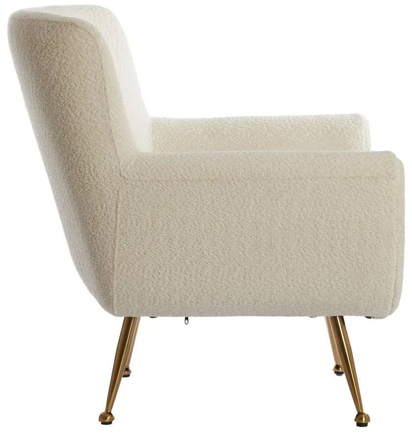 Krémszínű buklé fotel Vinstra – Light & Living