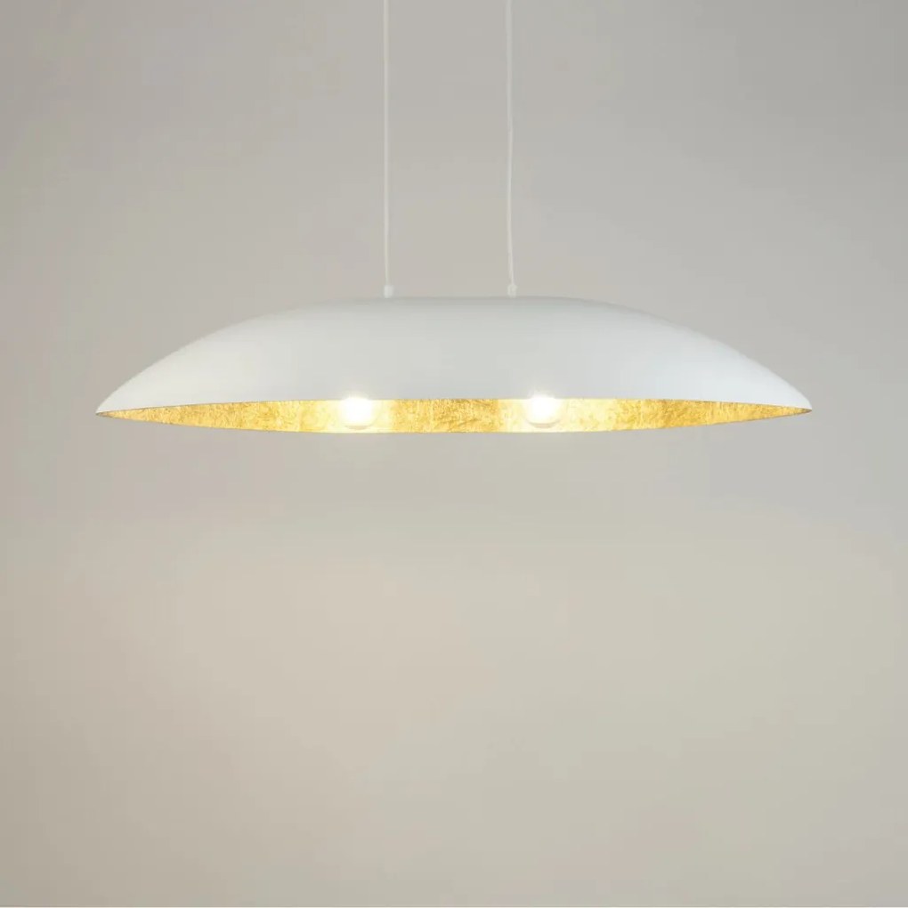 SIGMA LIGHTING 40637 GONDOLA Modern Függesztett Lámpa Fehér, Arany E27 IP20