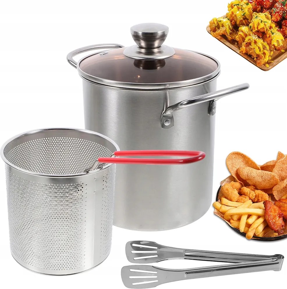 Spárga Tészta Fazék Zöldség Fazék 3L Rozsdamentes Acél Szűrő