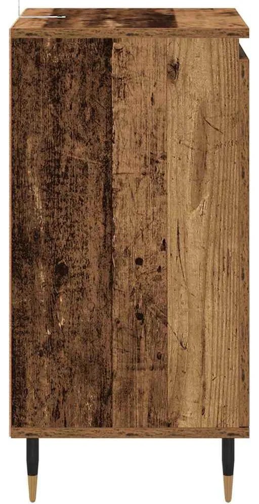 Széf 2 pcs Öreg fa 40 x 35 x 70 cm Műszaki fa és vas