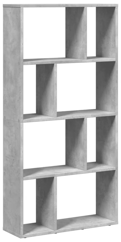 betonszürke szerelt fa könyvespolc 60 x 20 x 120 cm