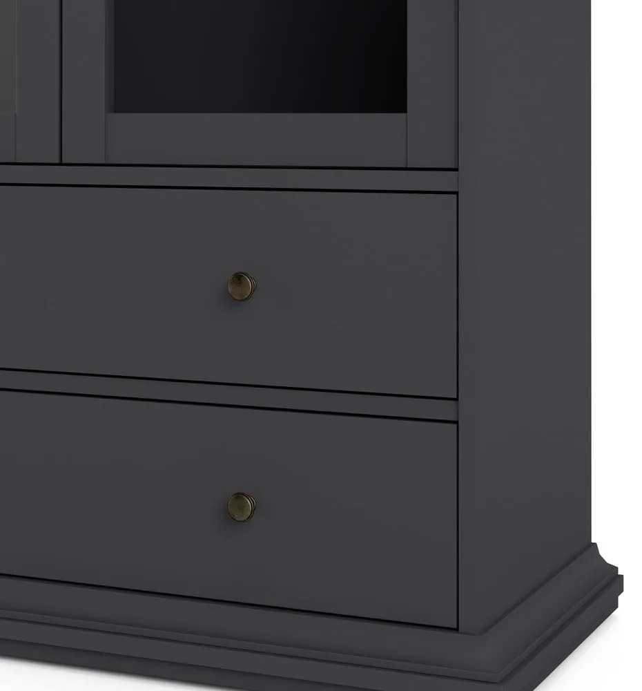 Szürke tálalószekrény 96x201 cm Paris – Tvilum