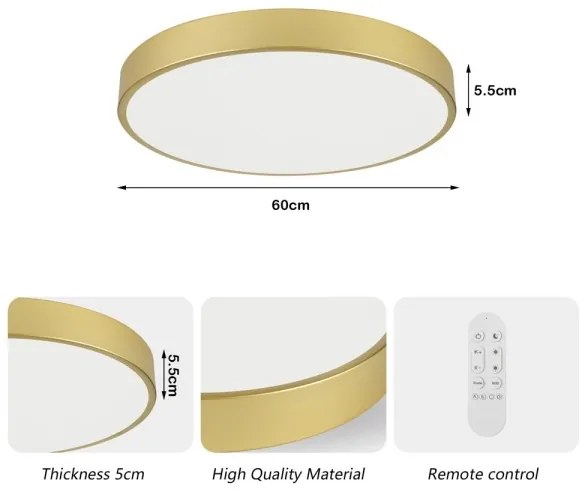 Immax NEO 07293L - LED+CCT dimmelhető mennyezeti lámpa SEMPLICI 60W/230V Ø 60 cm + távirányítóval