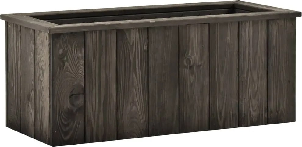 vidaXL sötétszürke tömör fenyőfa magaságyás 74 x 32 x 30 cm