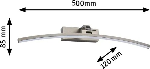 Paulmann 95561 - LED/10W képvilágító lámpa BENTO 230V 50 cm sárgaréz