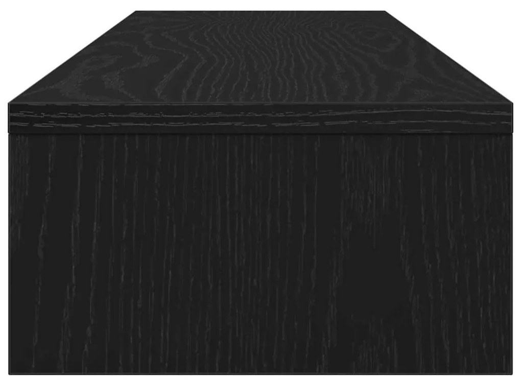 fekete tölgy színű szerelt fa monitorállvány 100 x 24 x 13 cm
