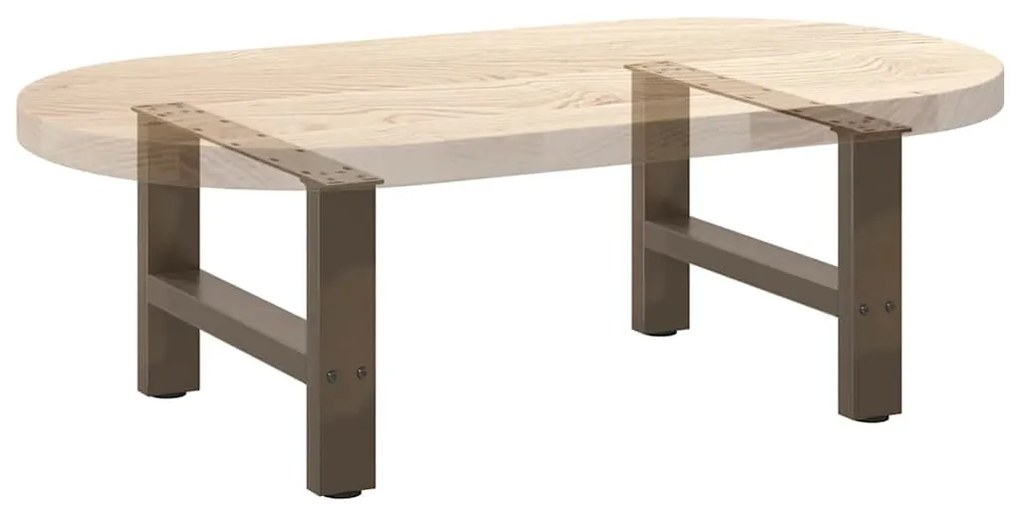 2 db natúr acél dohányzóasztal láb 50 x (30-31) cm acél