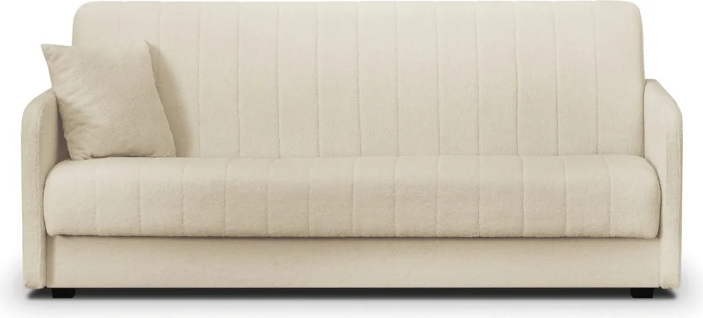 Sofa Rozkładana PORTO Jasnobeżowa Boucle