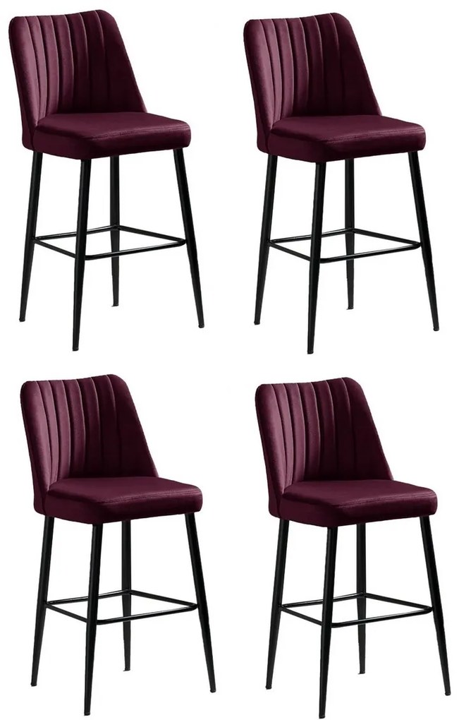 Vento Claret Red bárszék szett, 4 db, 4 db