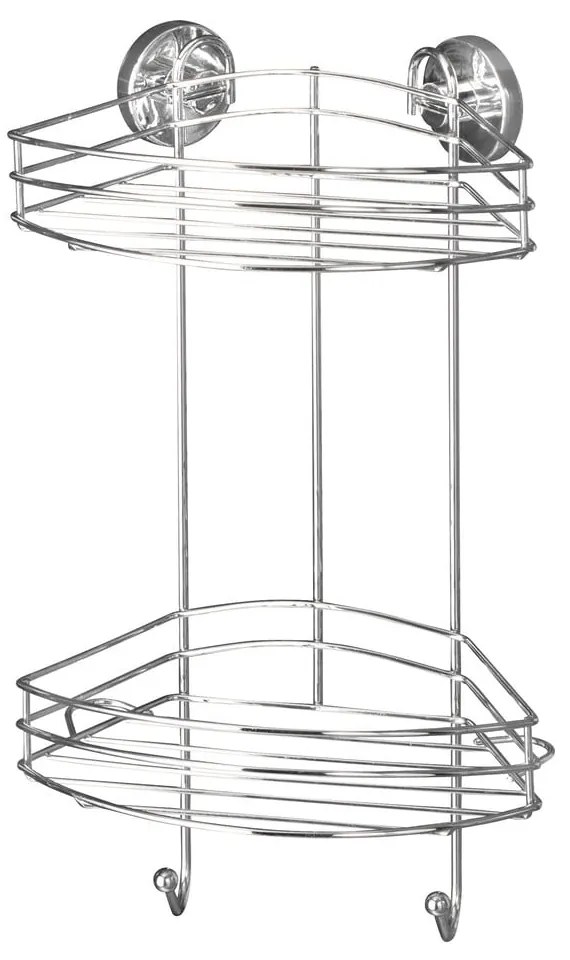 Vacuum-Loc kétszintes öntapadós sarokpolc, max. 33 kg - Wenko