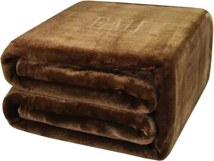EMI sötétbarna színű mikroszálas takaró 150 x 200 cm