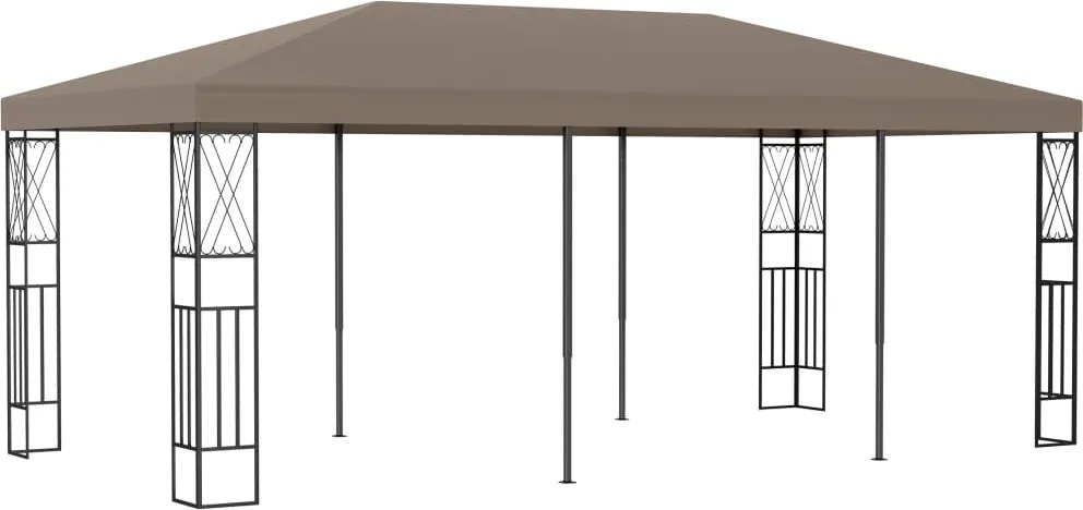 vidaXL tópszínű szövetpavilon 6 x 3 m