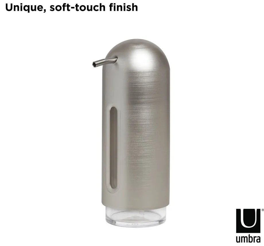 Ezüstszínű műanyag szappanadagoló 350 ml Penguin – Umbra