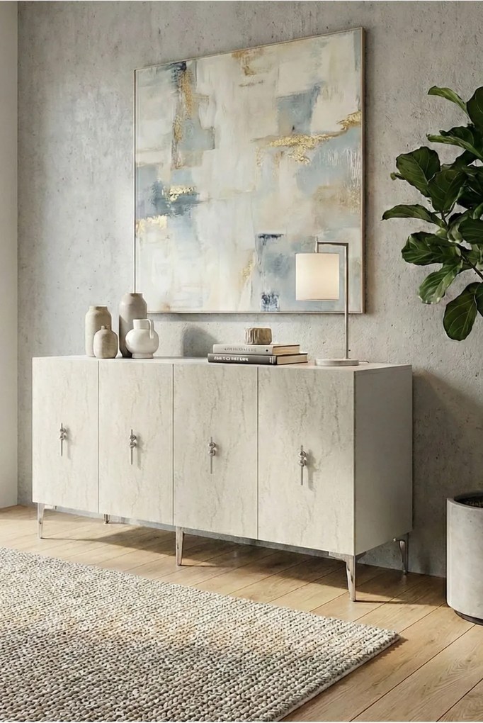 Salkım 150 - White, Silver, Travertine