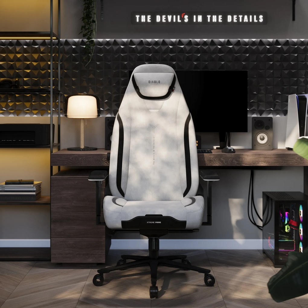 Gamer szék Normal Size szürke-fekete: Diablo X-Eye Prime Nightwolf Moon