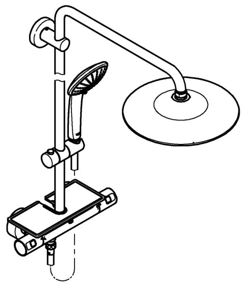 GROHE 26403001 - Zuhanyrendszer VITALIO JOY 260 450 mm fényes króm
