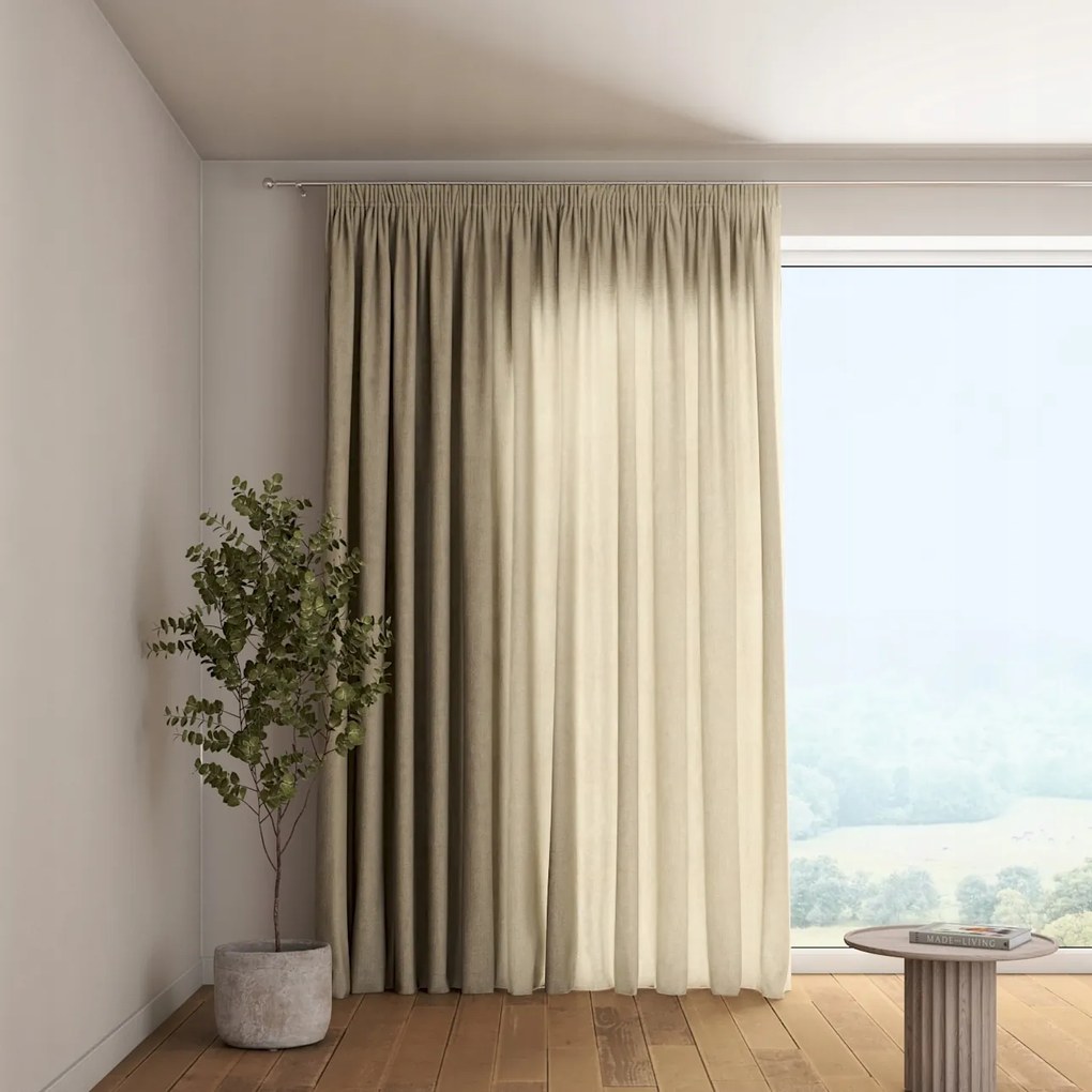 Dekoria Függöny ráncoló szalaggal 1 db 130x245cm barna árnyalatok