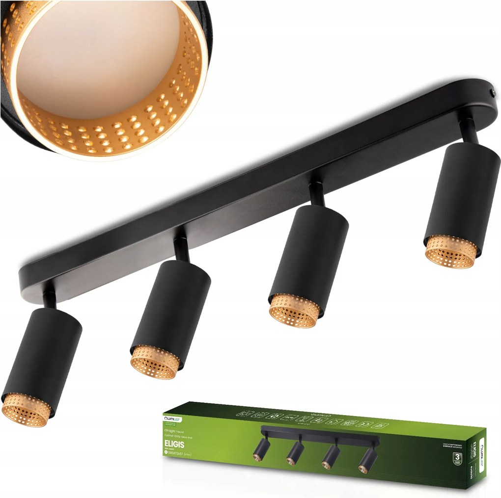 Halogén lámpatest 4X GU10 Led mennyezeti lámpa falra szerelhető mozgatható arany Spot