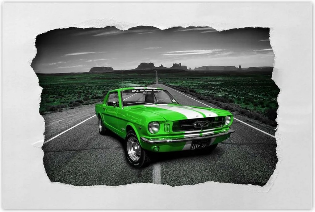 Poszterek 90x60 Lime Mustang