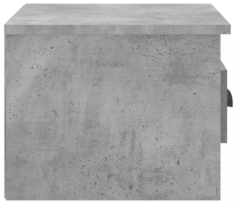 2 db betonszürke falra szerelhető éjjeliszekrény 41,5x36x28 cm