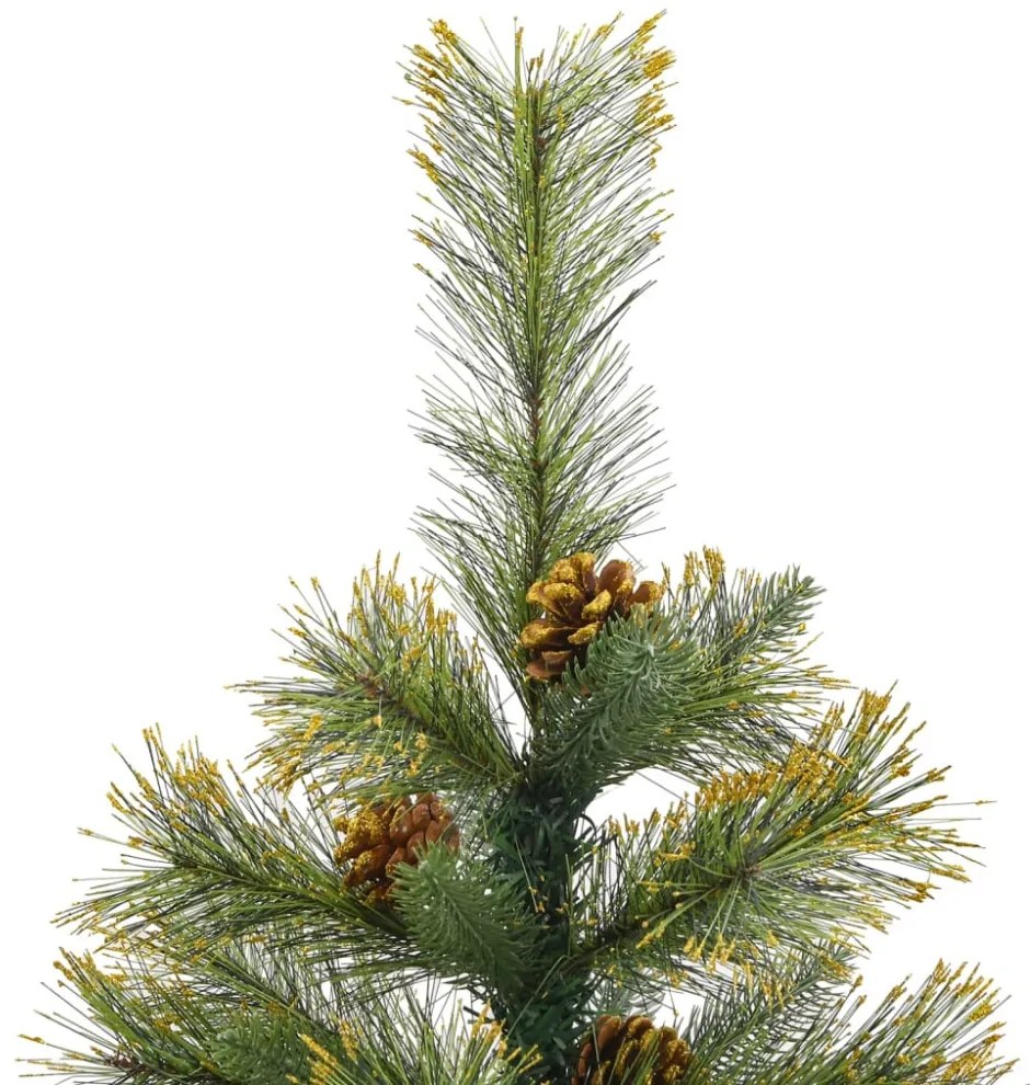 csuklópántos műkarácsonyfa tobozzal 120 cm