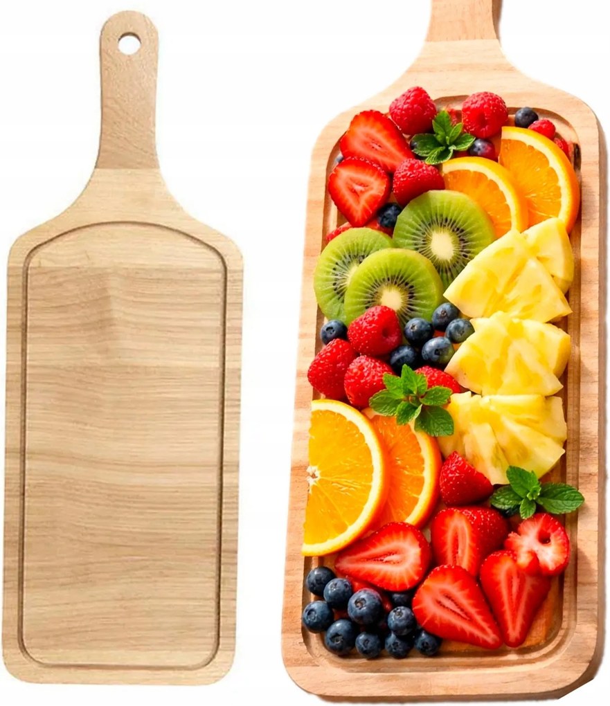 Fa Konyhai Vágódeszka Zöldségek Tálalásához Sajtos Gyümölcsök 39x13,5