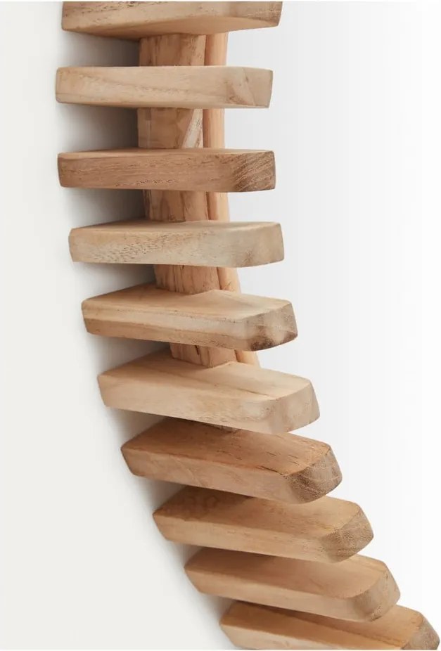 Fali tükör tömörfa kerettel ø 60 cm Polke – Kave Home