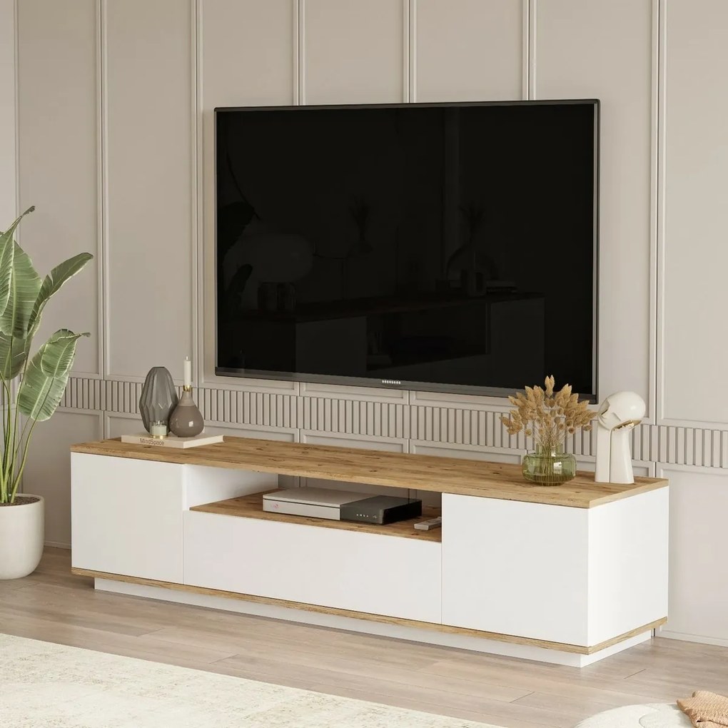 Fran Atlantic Pine and White TV-állvány