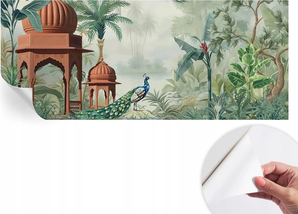 Öntapadós Dekoratív Fotótapéta Hálószobába Páva kertek 250x104 cm